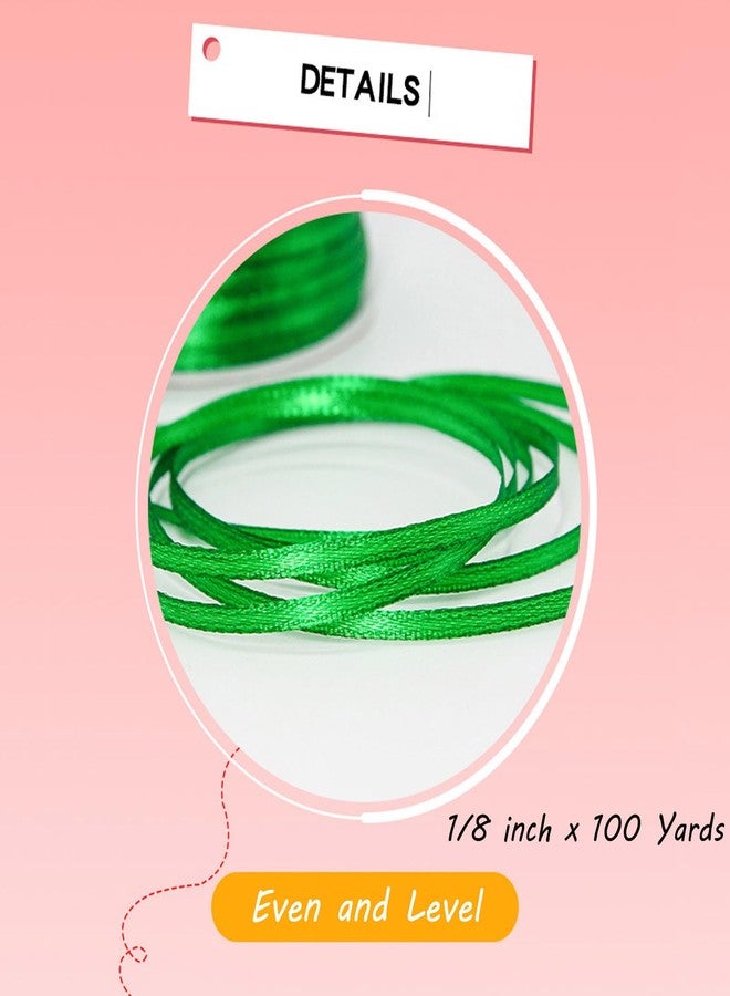 Capesaro Champagne Ribbon - 1/8 inch x 100 Yards Solid Color Double Face Thin Satin Ribbon for Gift Wrapping Flowers Bouquet Baby Hair Accessories Wedding Birthday - Image 3